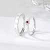 s999 sterling silver couple rings, a pair of Little Prince and rose design couple rings, a niche open ring accessory Specification image